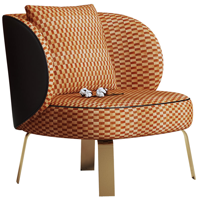 Upholstered Accent Chair with Metal Accents