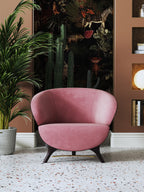 Upholstered Accent Chair with Metal Accents