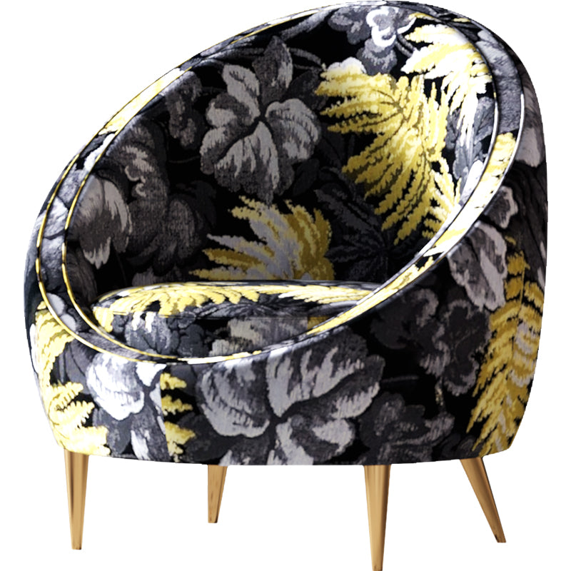 Accent Chair with Metal Accents