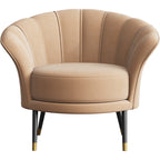 Velvet Low-Profile with Wood Frame Lounge Chair