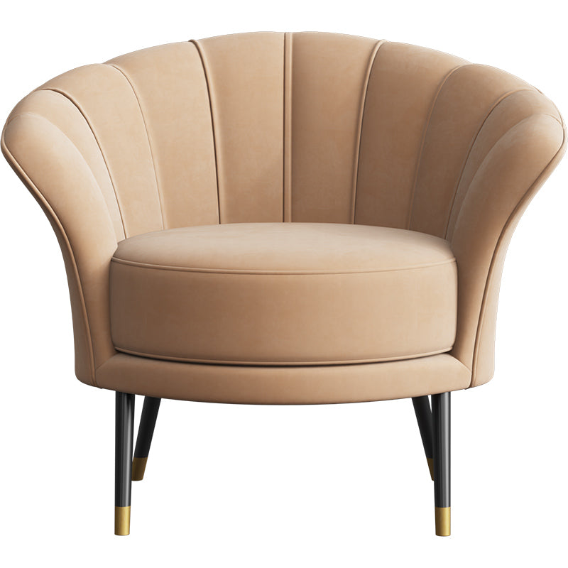 Velvet Low-Profile with Wood Frame Lounge Chair