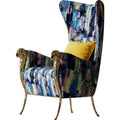Tall-Profile with Metal Accents Lounge Chair