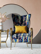 Tall-Profile with Metal Accents Lounge Chair