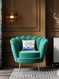 Green Velvet Low-Profile with Metal Accents with Wood Frame Lounge Chair