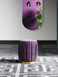 Purple Velvet Footstool