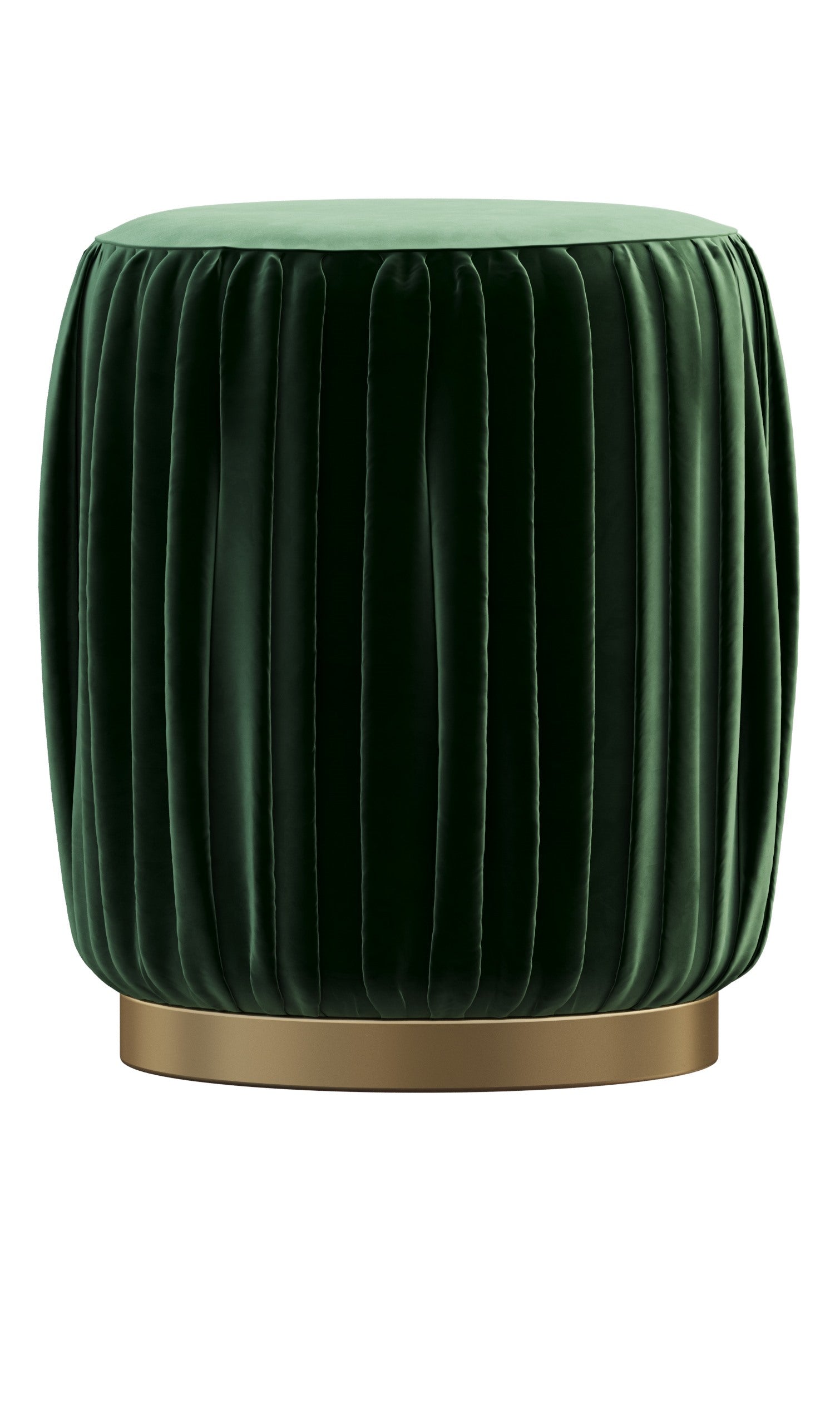 Green Velvet Footstool