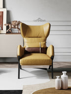 Leather Tall-Profile Lounge Chair