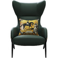 Leather Tall-Profile with Metal Accents Lounge Chair