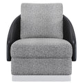 Fabric Low-Profile with Metal Accents Lounge Chair