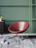 Leather Low-Profile Lounge Chair