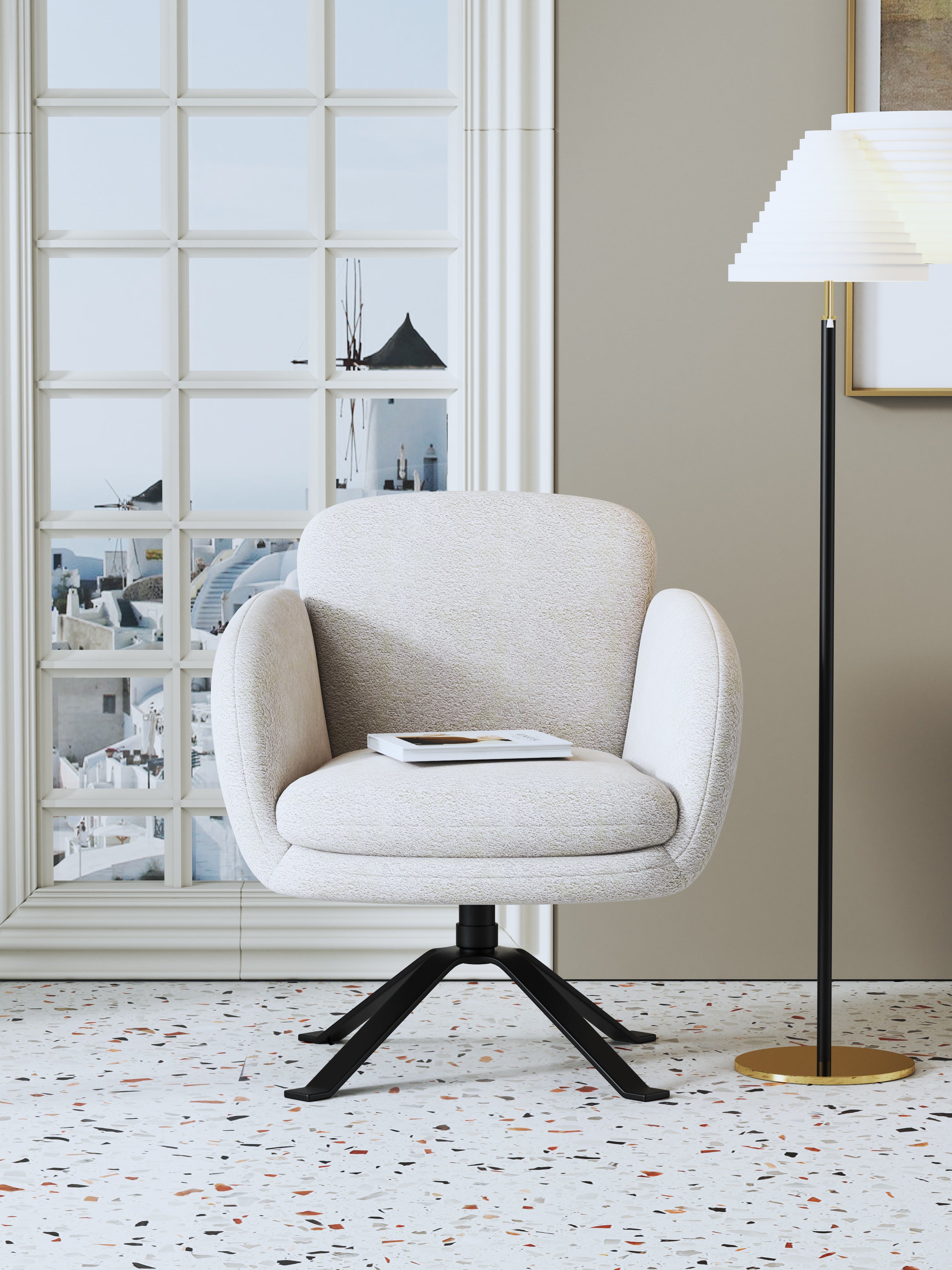 Fabric Mid-Height Lounge Chair
