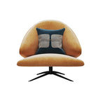 Metal-Accented Pink Velvet Low-Profile with Metal Accents Lounge Chair