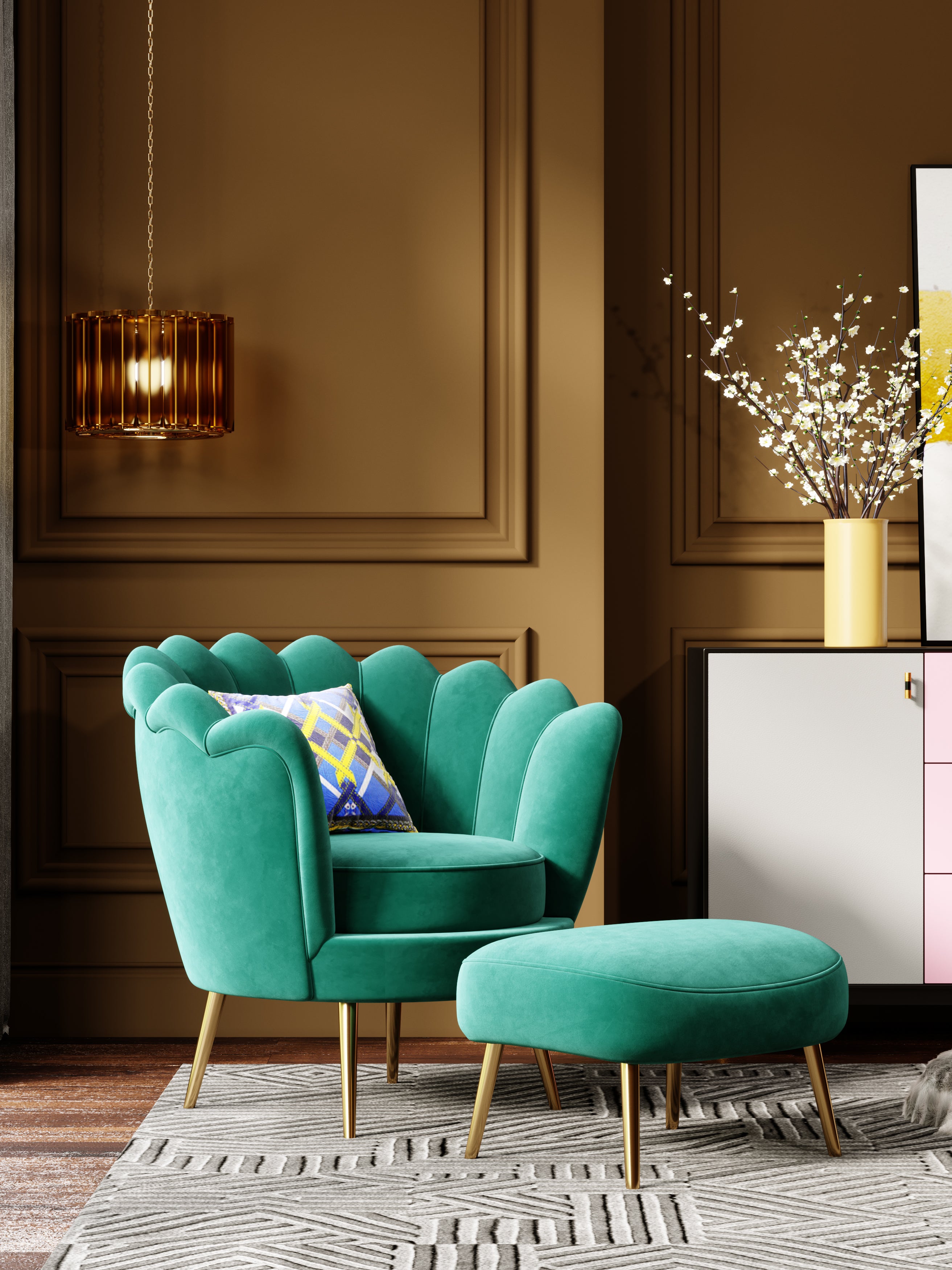 Lounge Chair with Ottoman