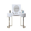 Vanity Table with Stainless Steel Accents