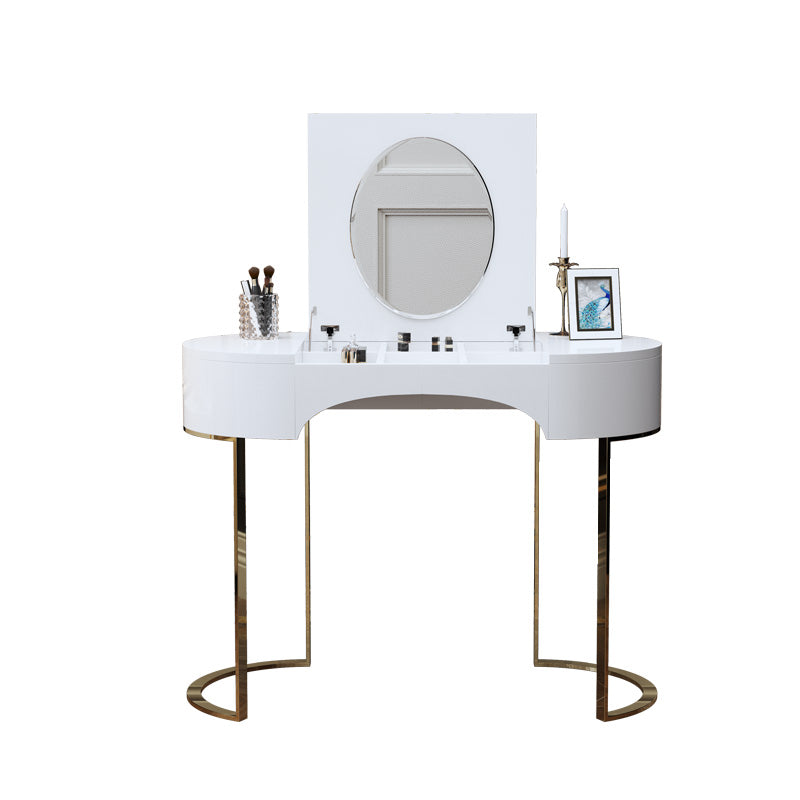 Vanity Table with Stainless Steel Accents