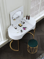 Vanity Table with Stainless Steel Accents