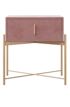 HDF+Velvet+Metal Nightstand 2
