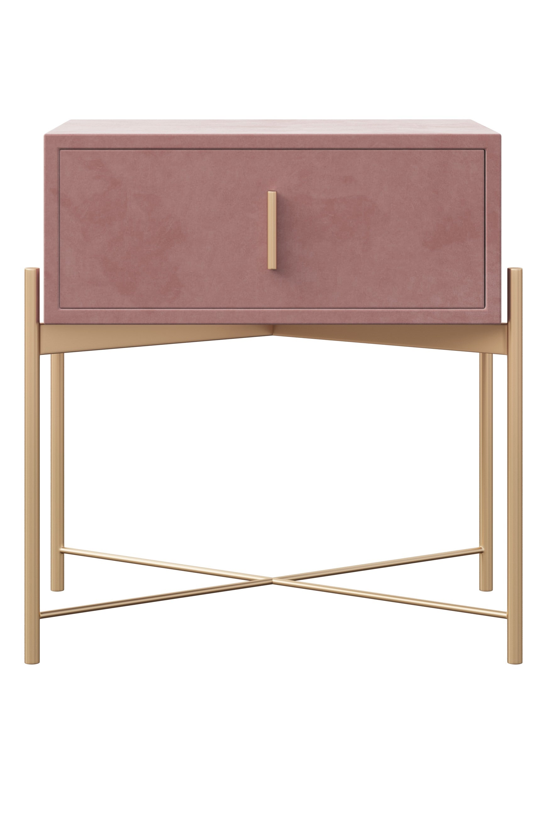 HDF+Velvet+Metal Nightstand 2