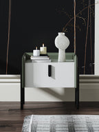 HDF+Fabrics/Leather+Metal Nightstand