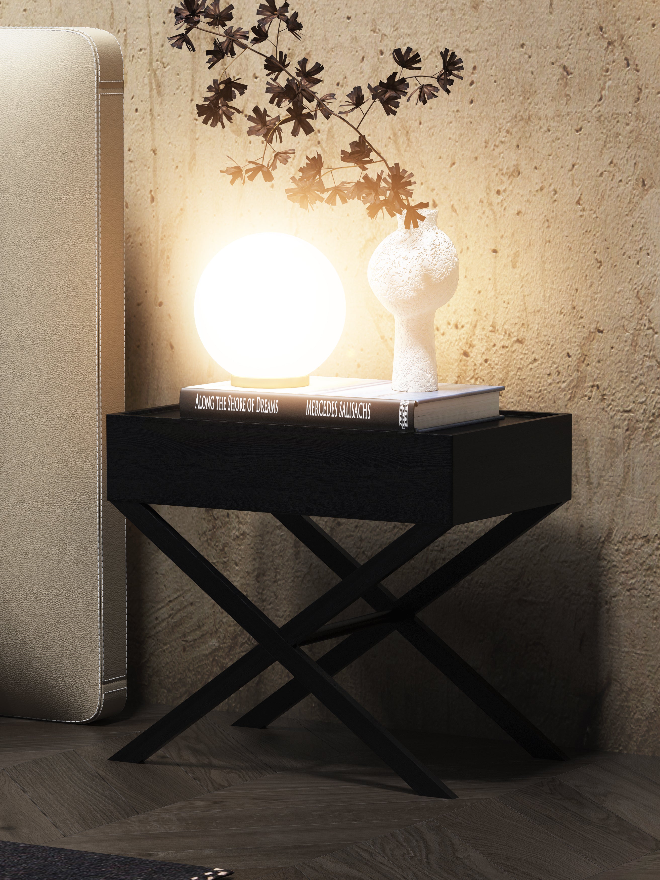 MDF+Oak Veneer NightStand
