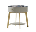 Leather+Metal Nightstand 2
