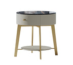 Leather+Metal Nightstand 2