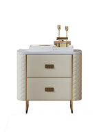 Leather+Metal Nightstand