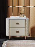 Leather+Metal Nightstand