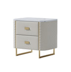 Leather+Metal Nightstand
