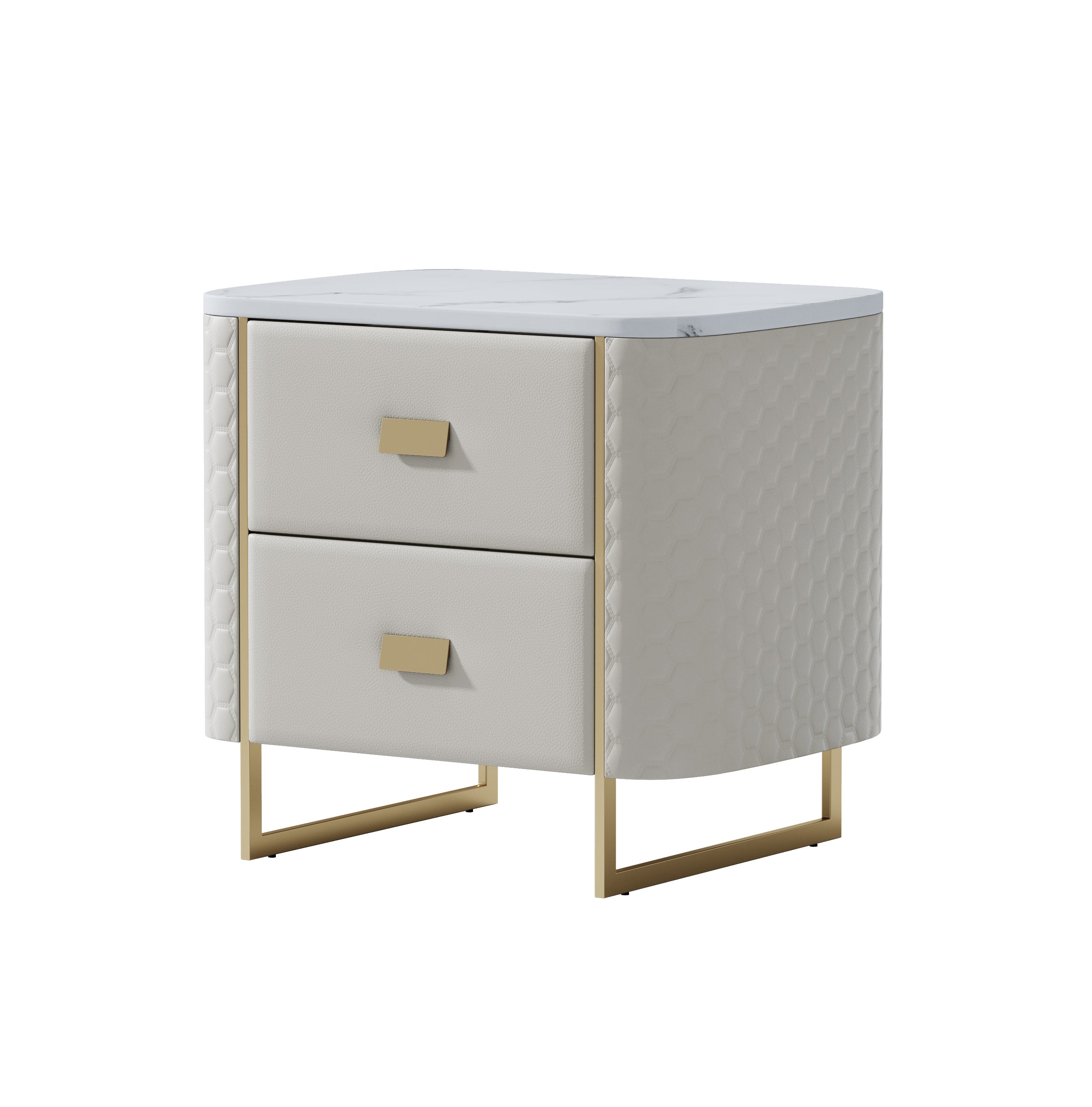 Leather+Metal Nightstand
