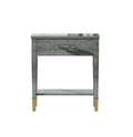Stainless Steel+MDF+Wood+High Gloss Lacquer Nightstand