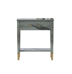 Stainless Steel+MDF+Wood+High Gloss Lacquer Nightstand