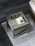 Stainless Steel+MDF+Wood+High Gloss Lacquer Nightstand