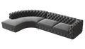 Fabric+High Density Foam+Metal Sectional Three-Seater Sofa