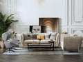 White Four-Piece Living Room Seating Set