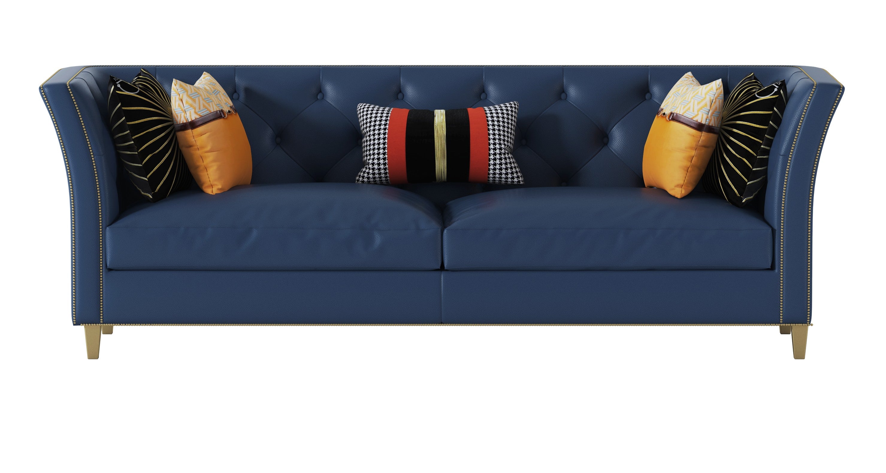 Microfiber Leather Three-Seater Sofa