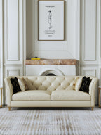 Microfiber Leather Three-Seater Sofa