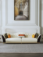 Microfiber Leather Three-Seater Sofa