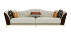 Microfiber Leather Three-Seater Sofa
