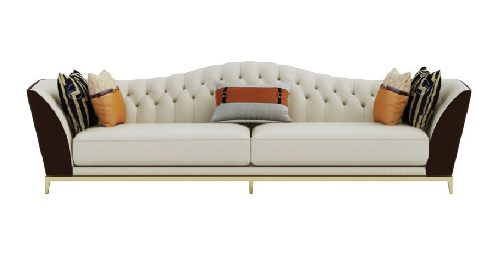 Microfiber Leather Three-Seater Sofa