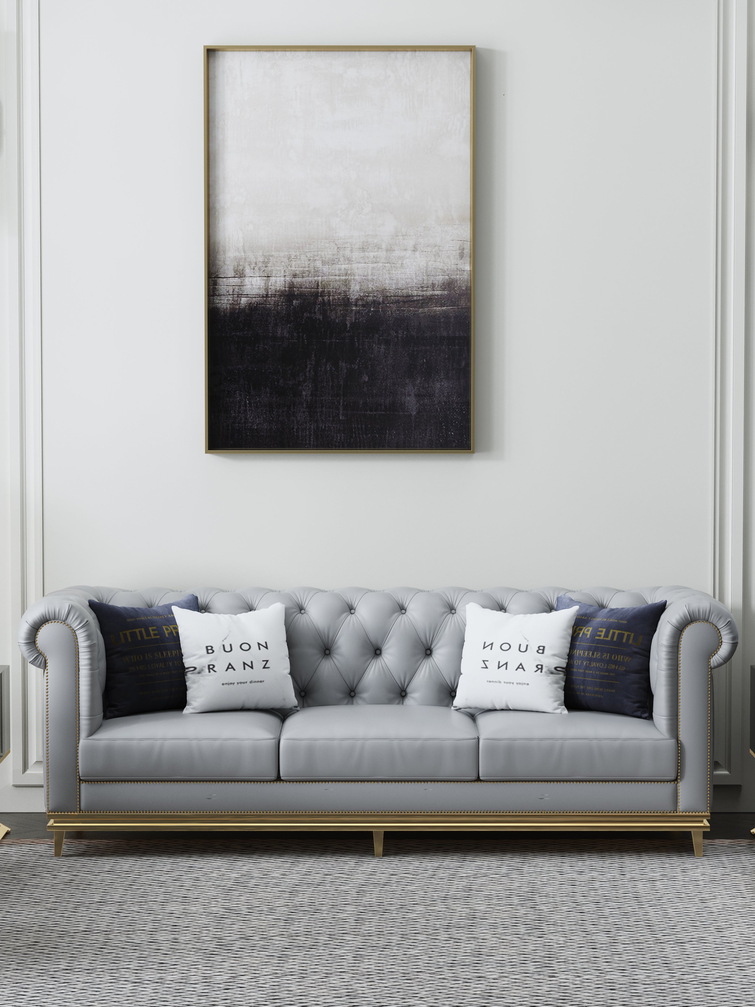Leather Three-Seater Sofa