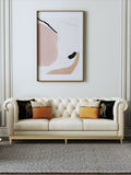 Leather Three-Seater Sofa