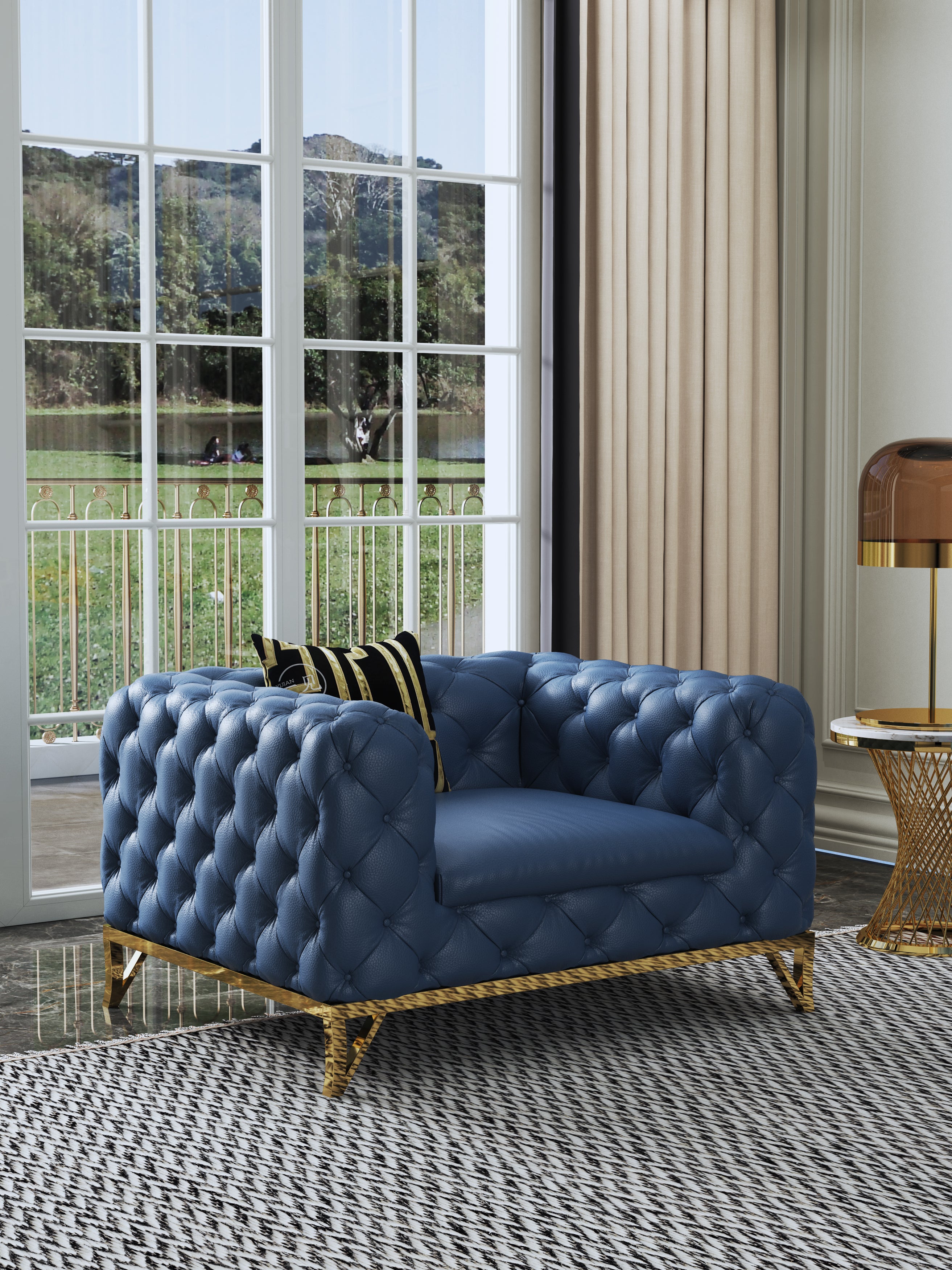 Leather One-Seater Sofa