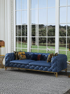 Leather Three-Seater Sofa