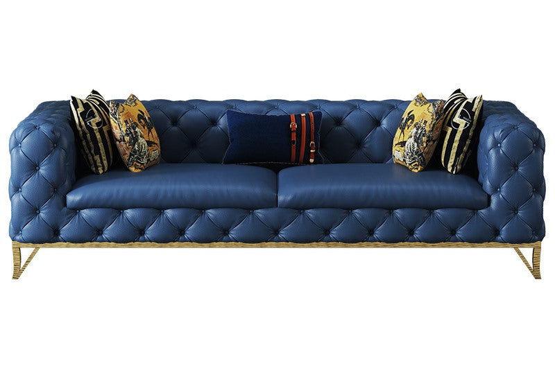 Leather Three-Seater Sofa