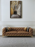 Leather Three-Seater Sofa