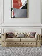 Leather Three-Seater Sofa