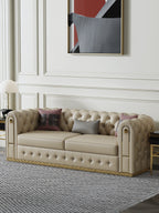 Leather Three-Seater Sofa