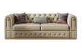 Leather Three-Seater Sofa