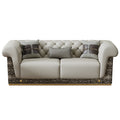 Leather Three-Seater Sofa